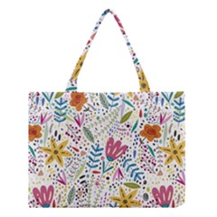 Flowers Nature Wallpaper Background Medium Tote Bag by Proyonanggan