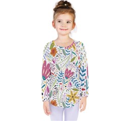 Flowers Nature Wallpaper Background Kids  Long Sleeve T-shirt