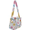 Flowers Nature Wallpaper Background Rope Handles Shoulder Strap Bag View2