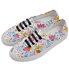 Flowers Nature Wallpaper Background Women s Classic Low Top Sneakers by Proyonanggan