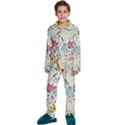 Flowers Nature Wallpaper Background Kids  Long Sleeve Velvet Pajamas Set View1