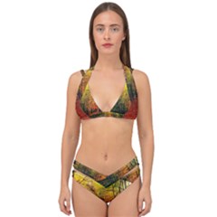 Forest Woods Autumn Nature Double Strap Halter Bikini Set by Proyonanggan