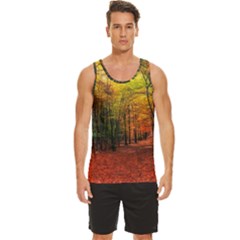 Forest Woods Autumn Nature Men s Wide Collar Tank Top by Proyonanggan