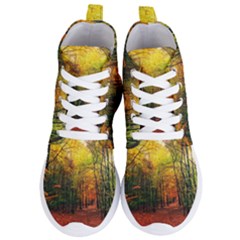 Forest Woods Autumn Nature Women s Lightweight High Top Sneakers by Proyonanggan