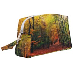 Forest Woods Autumn Nature Wristlet Pouch Bag (large) by Proyonanggan