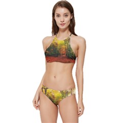 Forest Woods Autumn Nature Banded Triangle Bikini Set by Proyonanggan