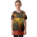 Forest Woods Autumn Nature Fold Over Open Sleeve Top View1