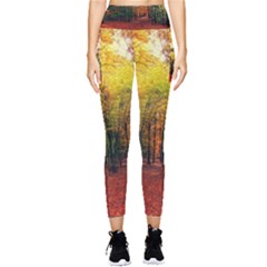 Forest Woods Autumn Nature Pocket Leggings  by Proyonanggan