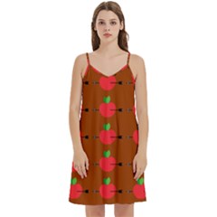 Apple Arrow Pattern Design Drawing Mini Camis Dress With Pockets by Proyonanggan