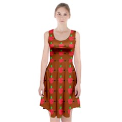 Apple Arrow Pattern Design Drawing Racerback Midi Dress by Proyonanggan