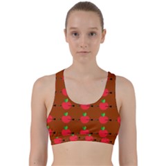 Apple Arrow Pattern Design Drawing Back Weave Sports Bra by Proyonanggan