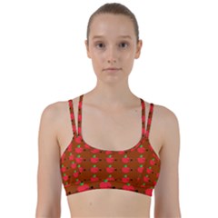 Apple Arrow Pattern Design Drawing Line Them Up Sports Bra by Proyonanggan