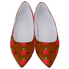 Apple Arrow Pattern Design Drawing Women s Low Heels by Proyonanggan