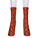 Apple Arrow Pattern Design Drawing Crew Socks View1