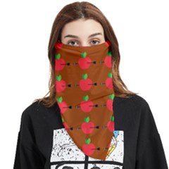 Apple Arrow Pattern Design Drawing Face Covering Bandana (triangle) by Proyonanggan