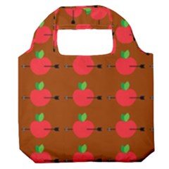 Apple Arrow Pattern Design Drawing Premium Foldable Grocery Recycle Bag by Proyonanggan