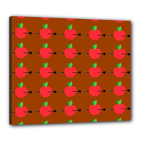 Apple Arrow Pattern Design Drawing Canvas 24  X 20  (stretched) by Proyonanggan