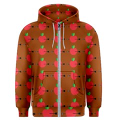 Apple Arrow Pattern Design Drawing Men s Zipper Hoodie