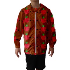 Apple Arrow Pattern Design Drawing Kids  Hooded Windbreaker