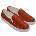 Apple Arrow Pattern Design Drawing Men s Canvas Slip Ons View3