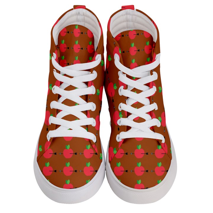 Apple Arrow Pattern Design Drawing Men s Hi-Top Skate Sneakers