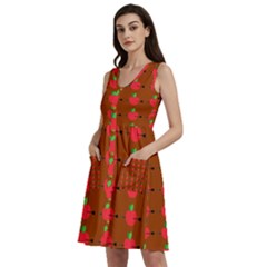 Apple Arrow Pattern Design Drawing Sleeveless Dress With Pocket by Proyonanggan