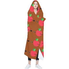 Apple Arrow Pattern Design Drawing Wearable Blanket by Proyonanggan