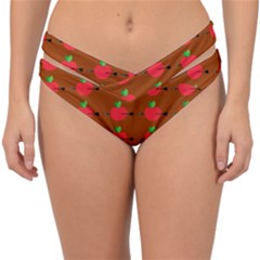 Apple Arrow Pattern Design Drawing Double Strap Halter Bikini Bottoms by Proyonanggan