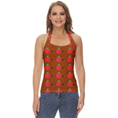 Apple Arrow Pattern Design Drawing Basic Halter Top by Proyonanggan