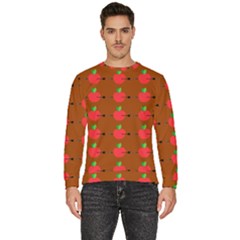 Apple Arrow Pattern Design Drawing Men s Fleece Sweatshirt