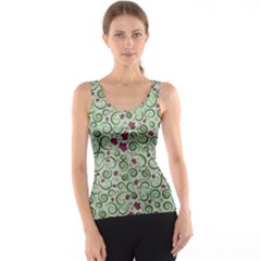 Swirls Foliage Leaves Green Women s Basic Tank Top by Proyonanggan