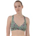 Swirls Foliage Leaves Green Sweetheart Sports Bra View1