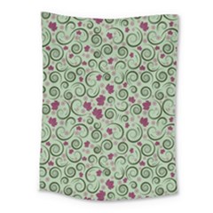 Swirls Foliage Leaves Green Medium Tapestry