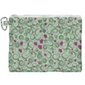 Swirls Foliage Leaves Green Canvas Cosmetic Bag (XXL) View1