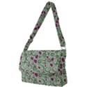 Swirls Foliage Leaves Green Full Print Messenger Bag (S) View1