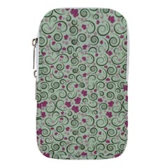 Swirls Foliage Leaves Green Waist Pouch (small) by Proyonanggan