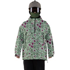 Swirls Foliage Leaves Green Men s Ski And Snowboard Waterproof Breathable Jacket by Proyonanggan