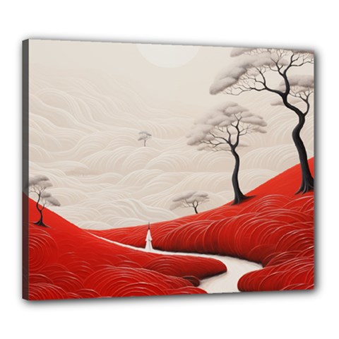 Trees Forest Path Canvas 24  X 20  (stretched) by Proyonanggan