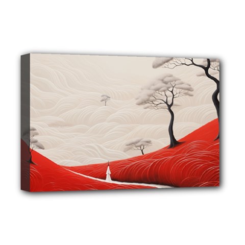 Trees Forest Path Deluxe Canvas 18  X 12  (stretched) by Proyonanggan