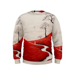 Trees Forest Path Kids  Sweatshirt