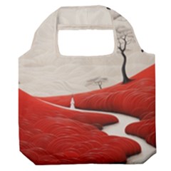 Trees Forest Path Premium Foldable Grocery Recycle Bag by Proyonanggan