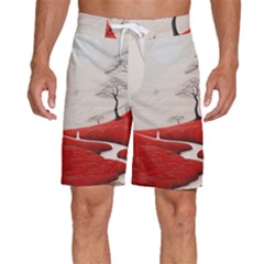 Trees Forest Path Men s Beach Shorts by Proyonanggan