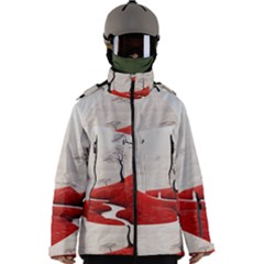 Trees Forest Path Men s Zip Ski And Snowboard Waterproof Breathable Jacket