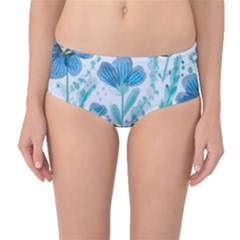 Flowers Petals Bloom Mid-waist Bikini Bottoms by Proyonanggan