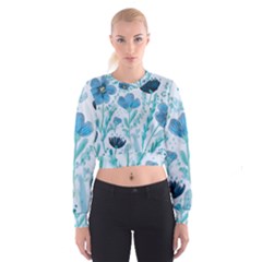 Flowers Petals Bloom Cropped Sweatshirt