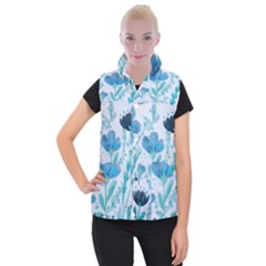 Flowers Petals Bloom Women s Button Up Vest