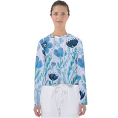 Flowers Petals Bloom Women s Slouchy Sweat