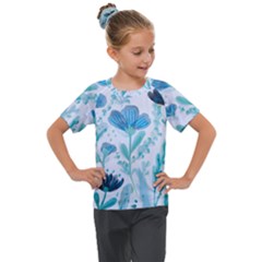 Flowers Petals Bloom Kids  Mesh Piece T-shirt