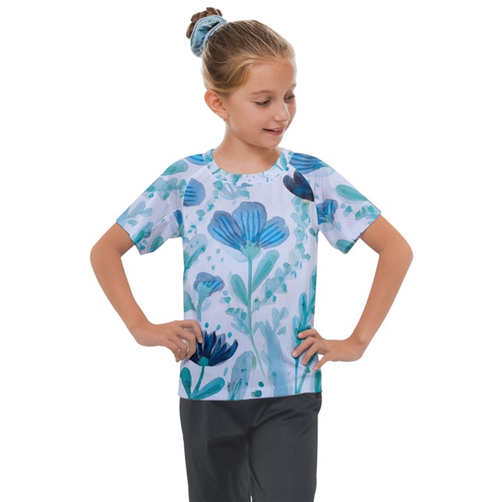 Flowers Petals Bloom Kids  Mesh Piece T-Shirt