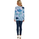 Flowers Petals Bloom Long Sleeve Crew Neck Pullover Top View4